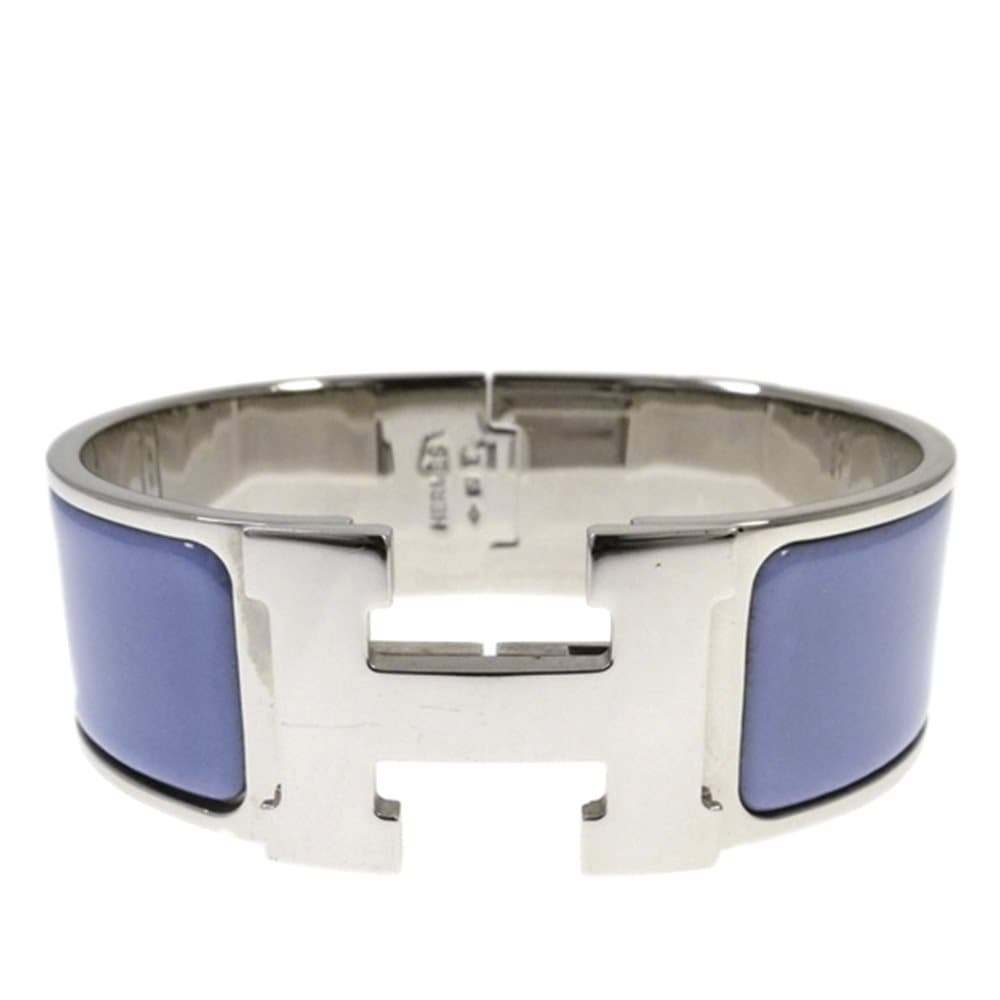 Hermes H Bracelet Bangle Silver