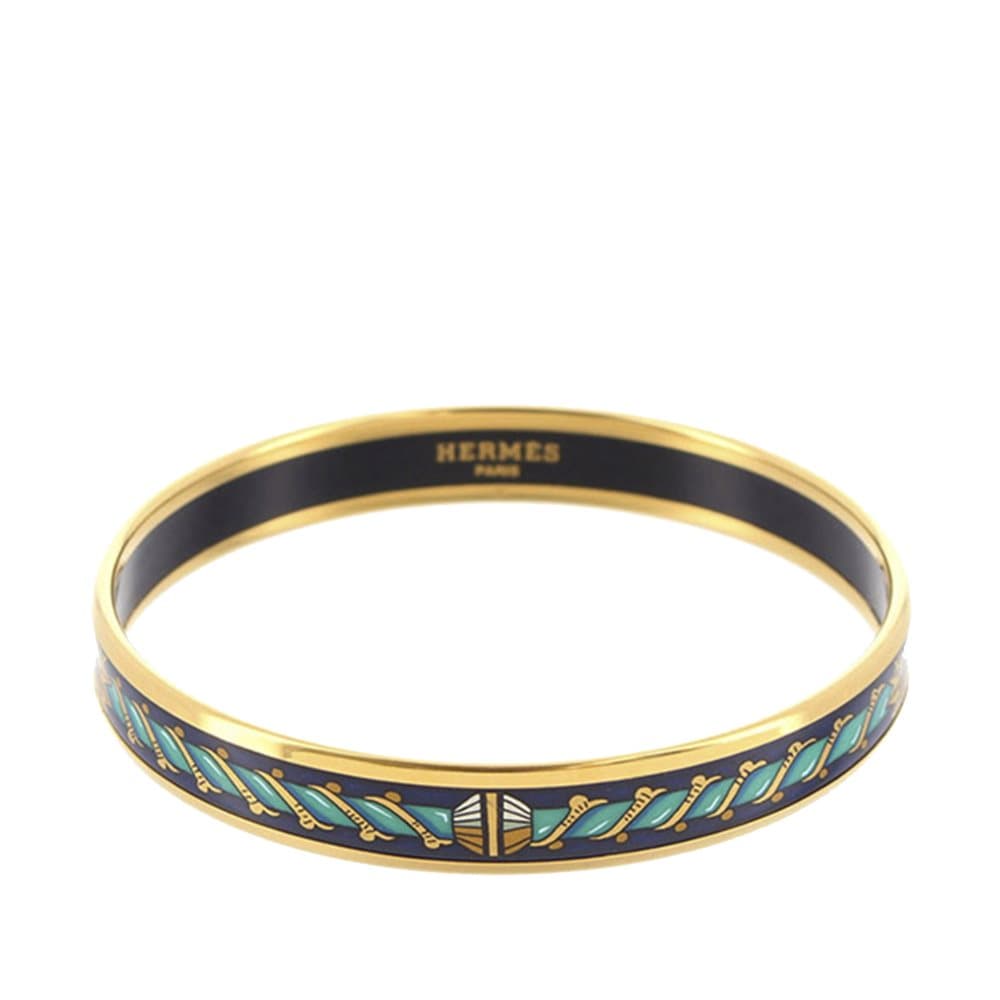 Hermes Cloisonne Bangle Blue
