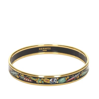 Pre-owned Hermes Cloisonne Bangle Multi