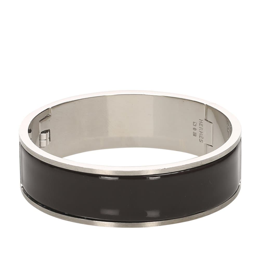 Hermes Enamel Bangle Black