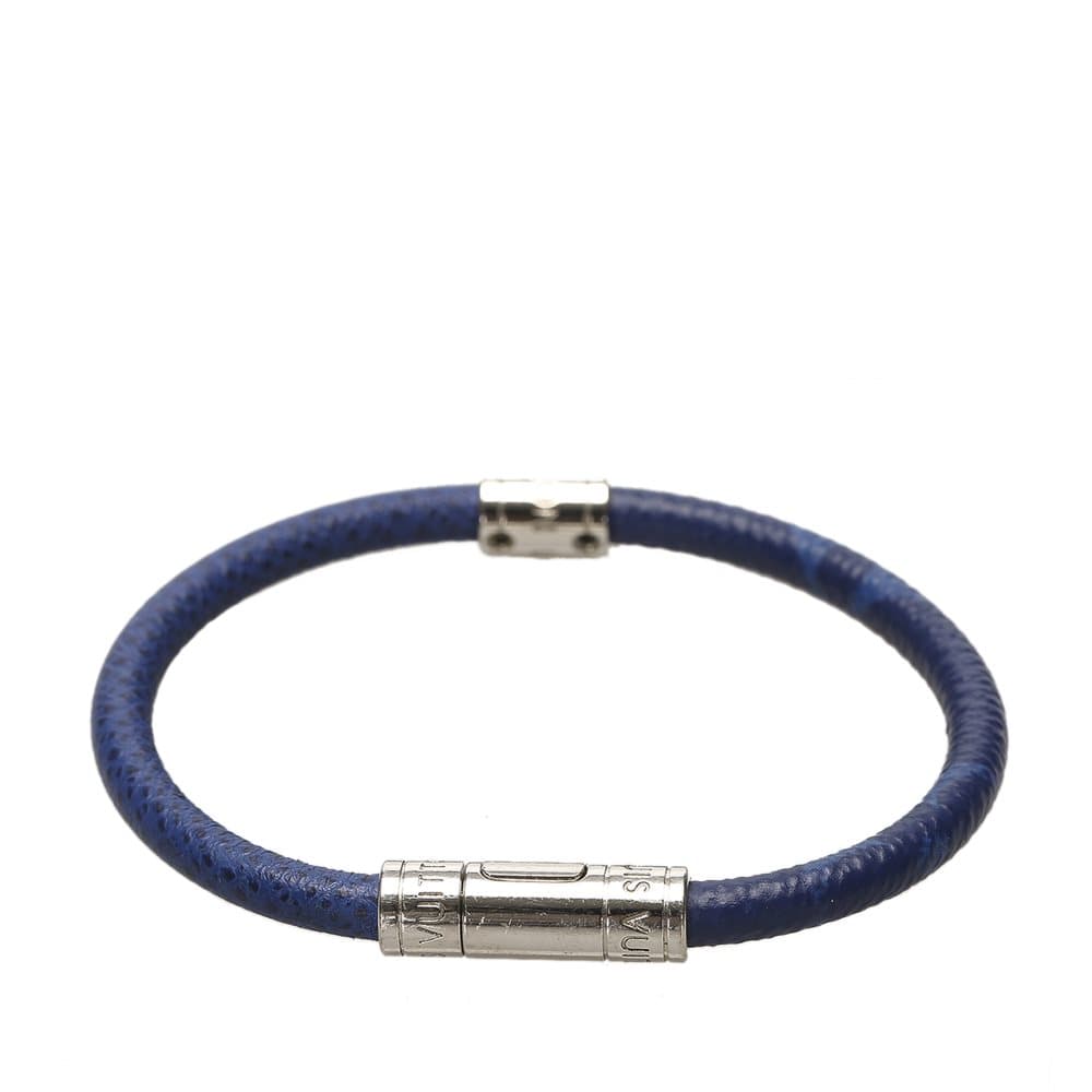 Louis Vuitton Leather Bracelet Blue