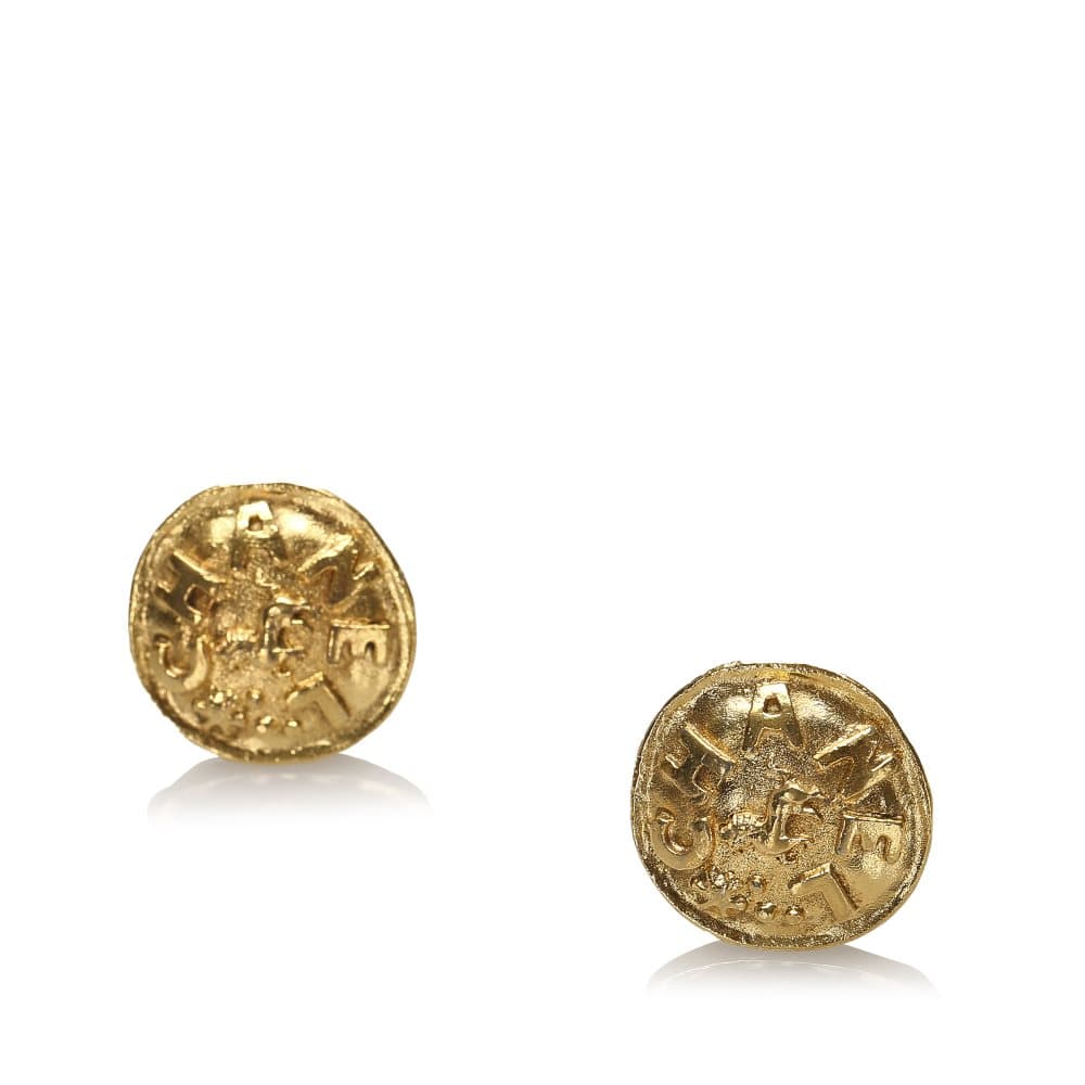Chanel Logo Cufflink Gold