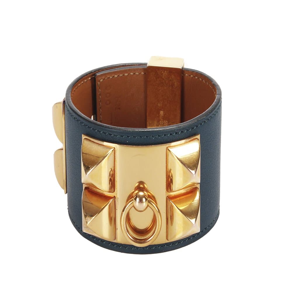 Hermes Collier de Chien Bracelet Blue
