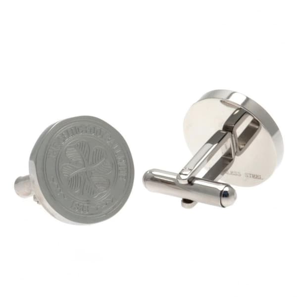 Celtic FC Rustfrit stål Crest manchetknapper Silver One Size