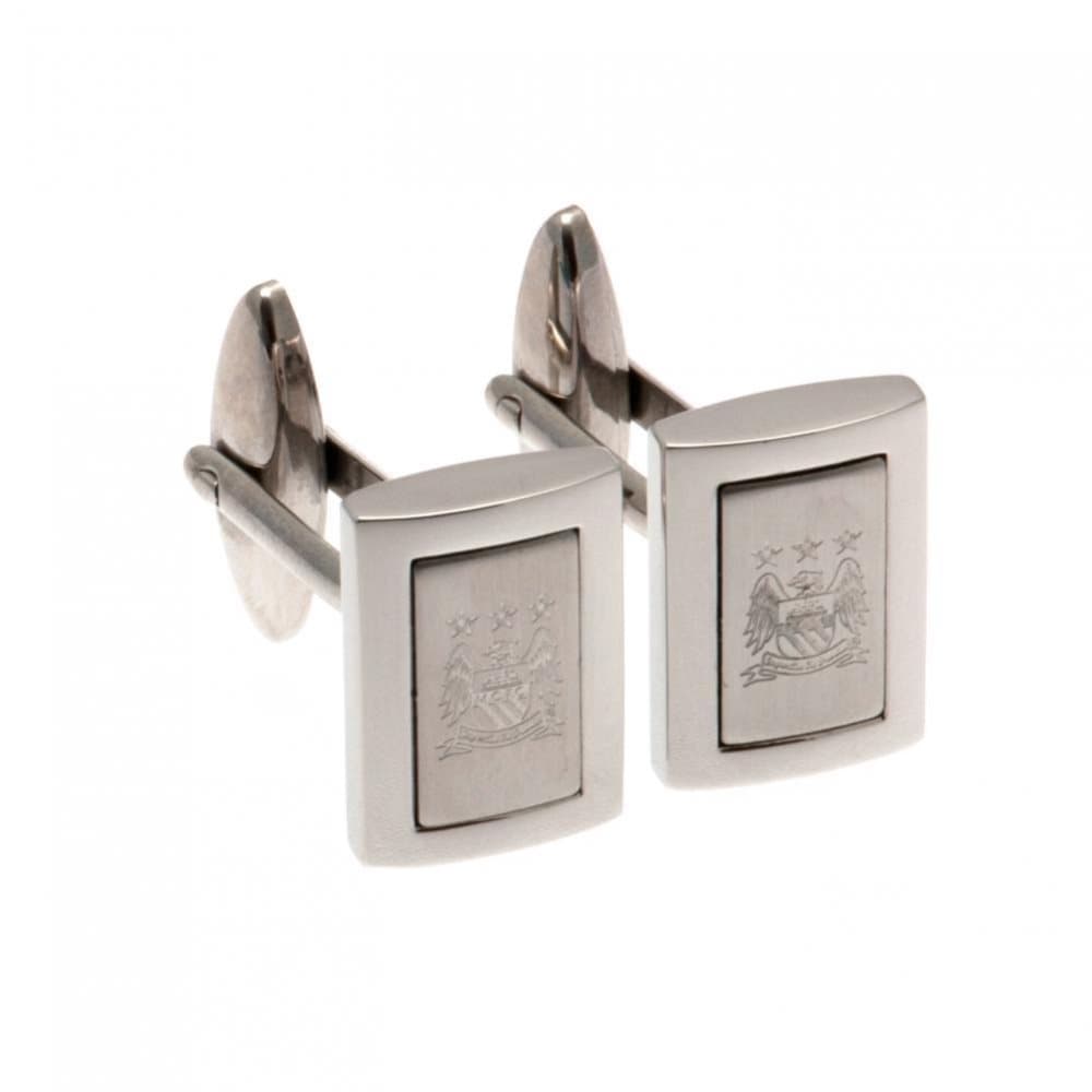 Manchester City FC Stainless Steel inramade manschettknappar