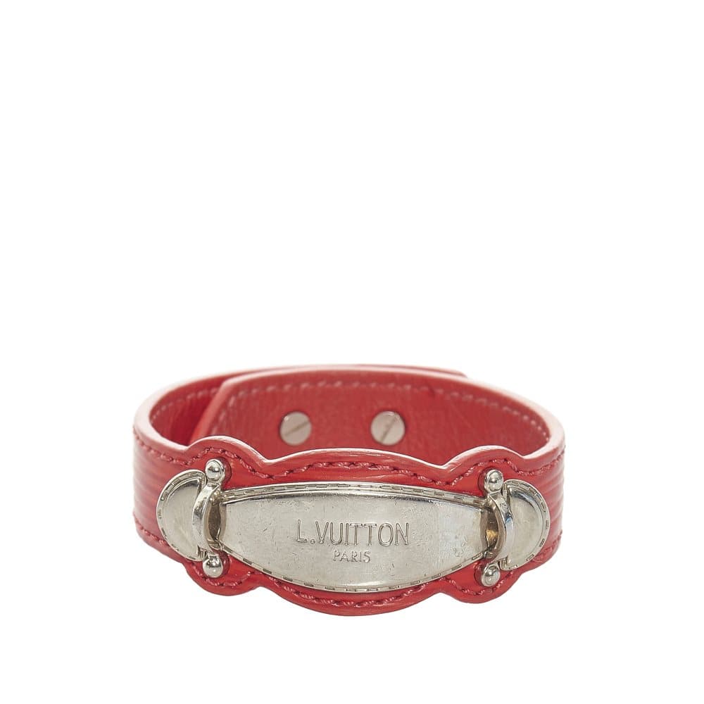 Pre-owned Louis Vuitton Epi Handle It Bracelet Red