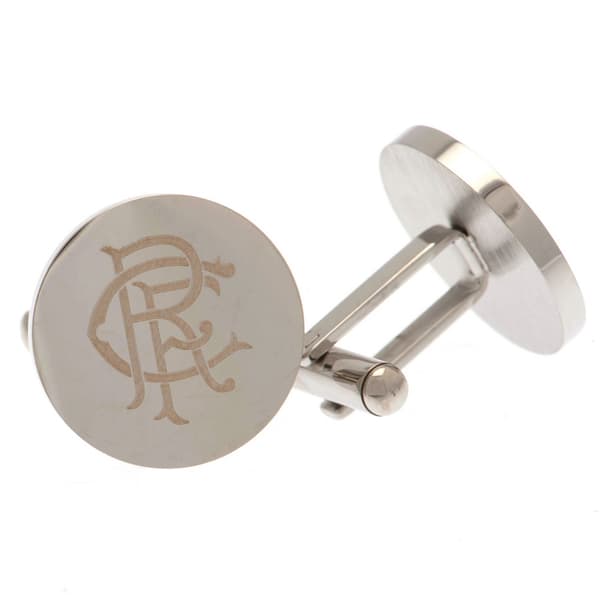 Rangers FC Round Stainless Steel Cufflinks Silver One Size