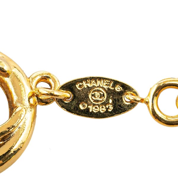 Pre-owned Chanel Gold Plated CC Chain Bracelet Gold