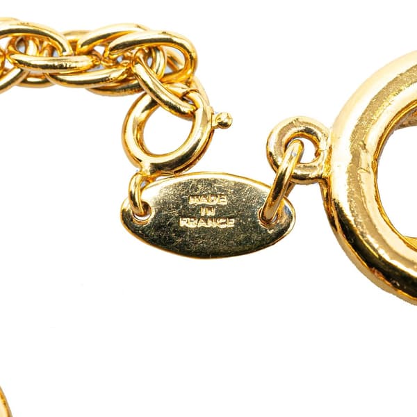 Pre-owned Chanel Gold Plated CC Chain Bracelet Gold