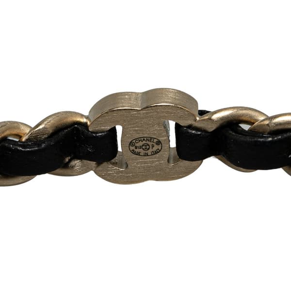 Pre-owned Chanel Gold Plated CC Turnlock Bangle Bracelet Gold