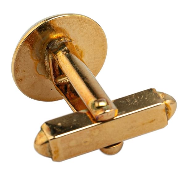 Pre-owned Louis Vuitton Gold Plated Clou Rivet Cufflinks Gold