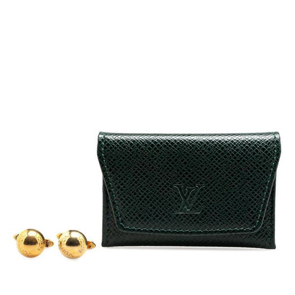 Pre-owned Louis Vuitton Gold Plated Clou Rivet Cufflinks Gold