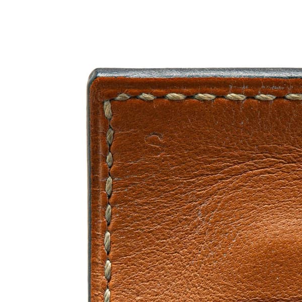 Pre-owned Hermès Palladium Plated And Leather Collier de Chien Cuff Bracelet Brown
