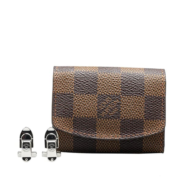 Pre-owned Louis Vuitton Sterling Silver Trunk Latch Cufflinks Silver