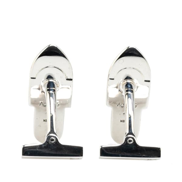 Pre-owned Louis Vuitton Sterling Silver Trunk Latch Cufflinks Silver
