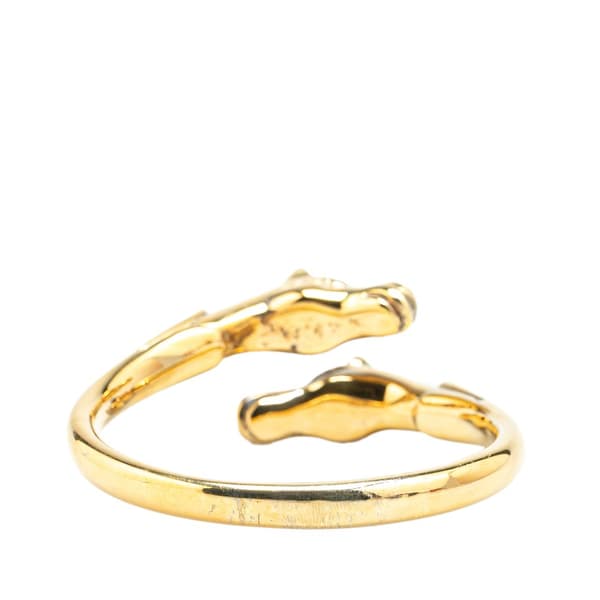 Pre-owned Hermès Gold Plated Cheval Double Horse Bangle Gold