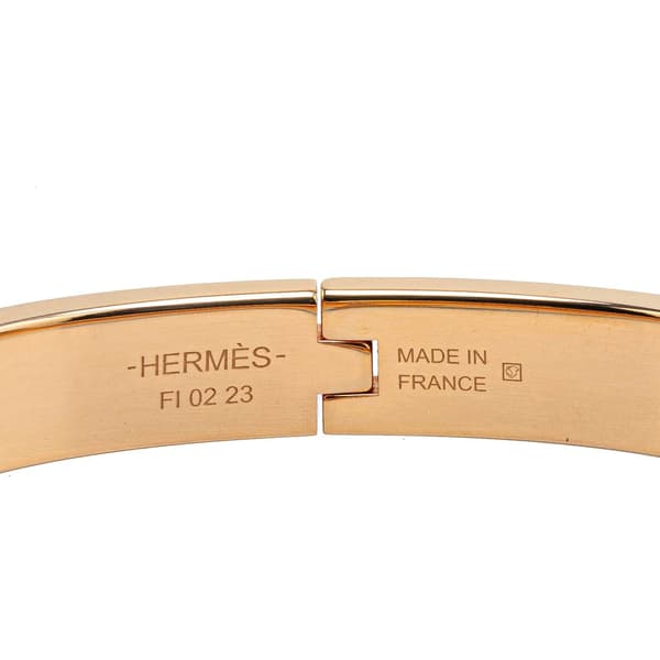 Pre-owned Hermès Enamel Mini Clic Chaine d'Ancre Bracelet PM Yellow