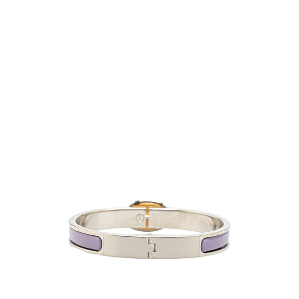 Pre-owned Hermès Enamel Mini Clic Chaine d'Ancre Bracelet PM Purple