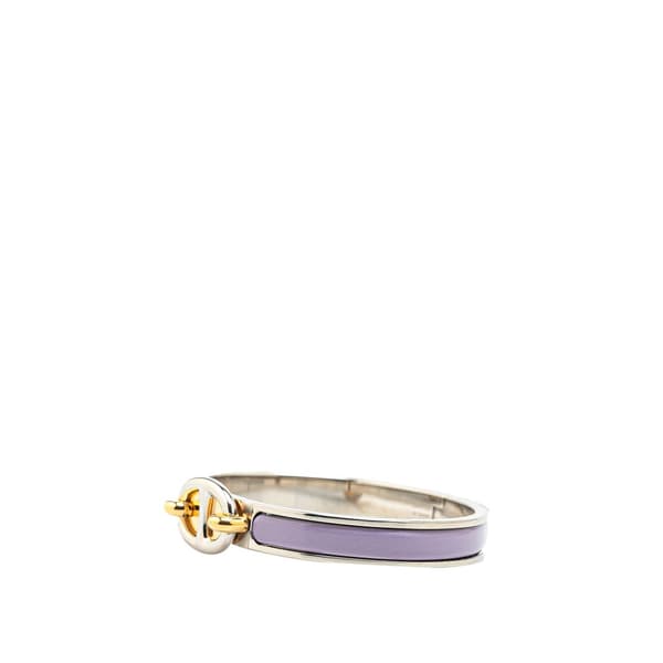 Pre-owned Hermès Enamel Mini Clic Chaine d'Ancre Bracelet PM Purple