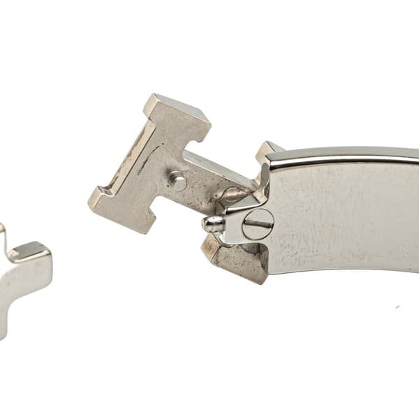 Pre-owned Hermès Narrow Enamel Clic H Bracelet PM Red