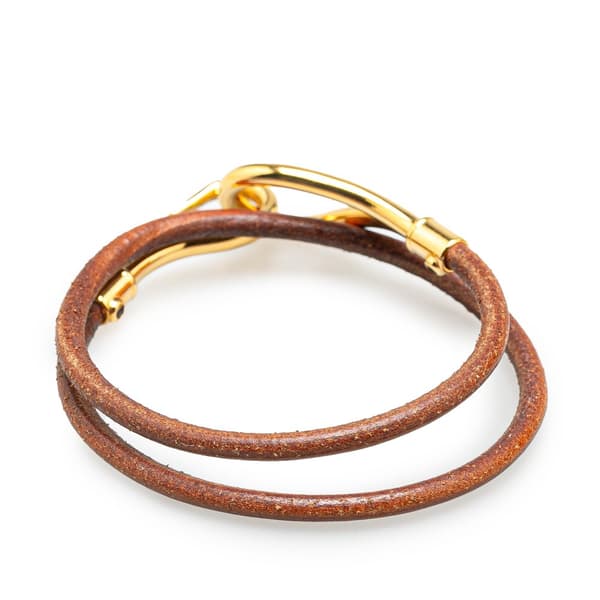 Pre-owned Hermès Gold Plated Jumbo Hook Bracelet Gold