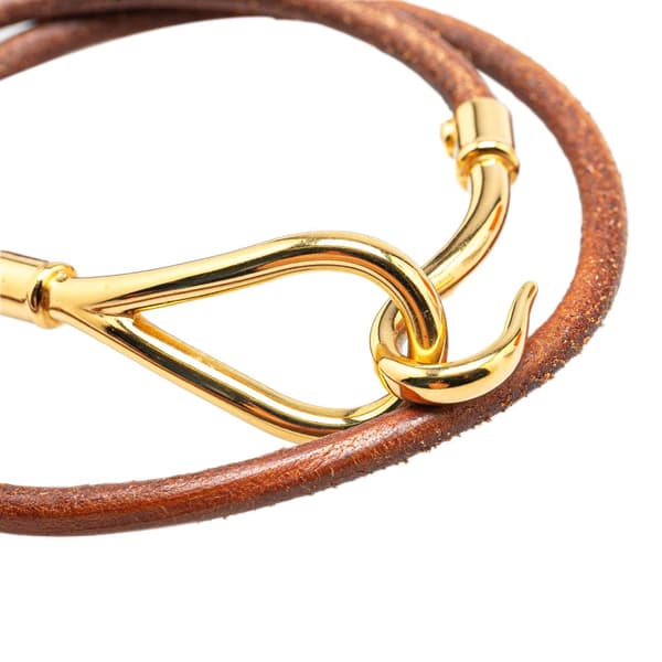 Pre-owned Hermès Gold Plated Jumbo Hook Bracelet Gold