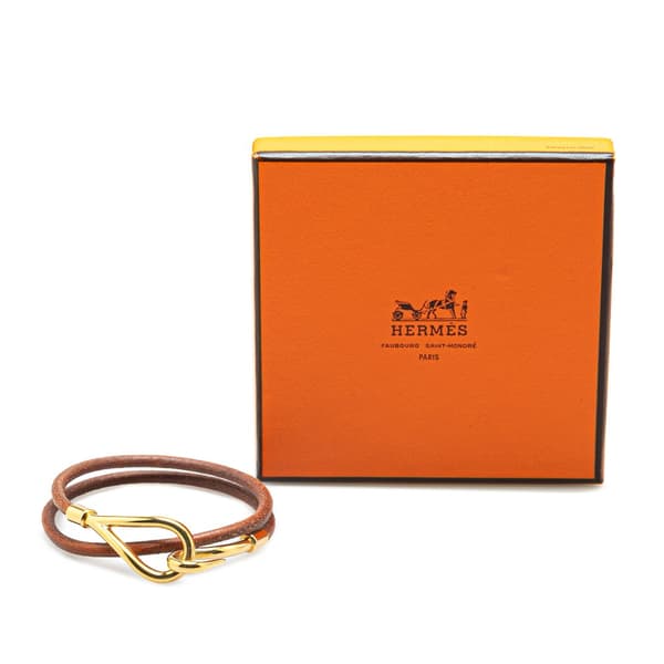 Pre-owned Hermès Gold Plated Jumbo Hook Bracelet Gold