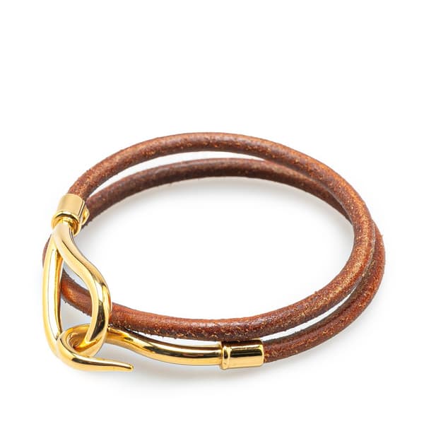 Pre-owned Hermès Gold Plated Jumbo Hook Bracelet Gold