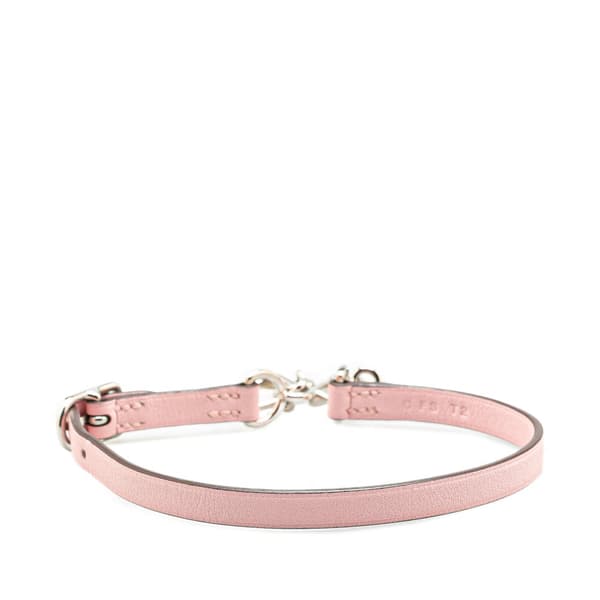 Pre-owned Hermès Leather Etelier Double Tour Bracelet Pink