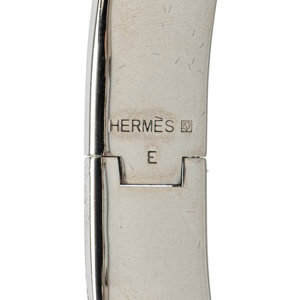 Pre-owned Hermès Narrow Enamel Clic H Bracelet PM Blue