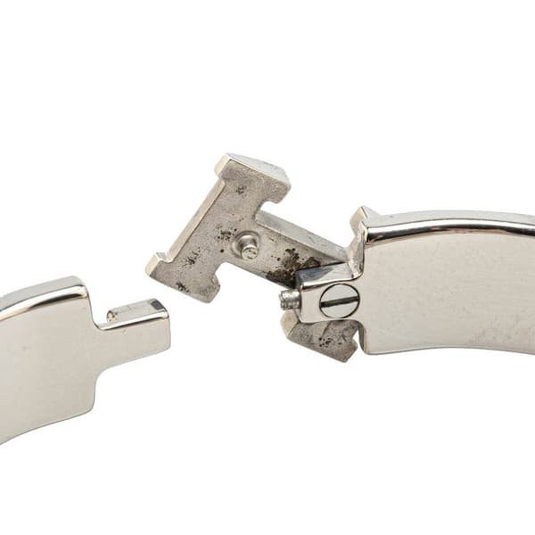 Pre-owned Hermès Narrow Enamel Clic H Bracelet PM Blue