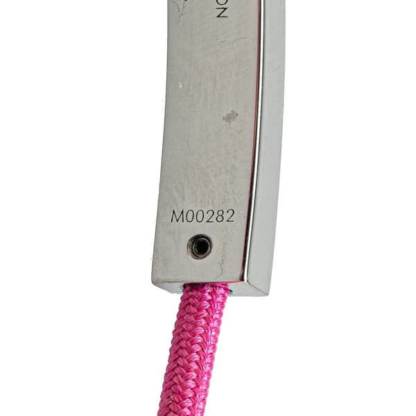 Pre-owned Louis Vuitton Stainless Steel and Nylon LV Space Bracelet Pink