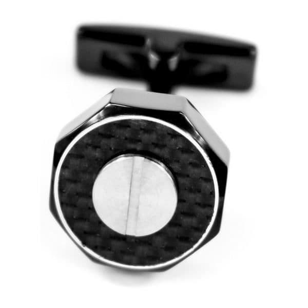 Manschettknappar - Guess - GC CMC10805 - 925 silver - Svart - Chic