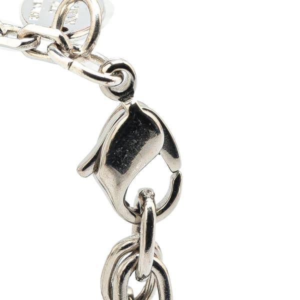 Pre-owned Louis Vuitton Silver Plated Crystal Gamble Station Bracelet Silver