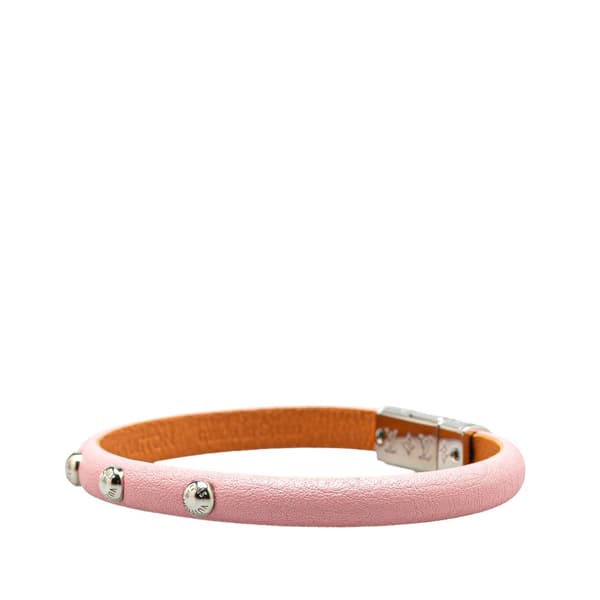 Pre-owned Louis Vuitton Leather LV Confidential Bracelet Pink