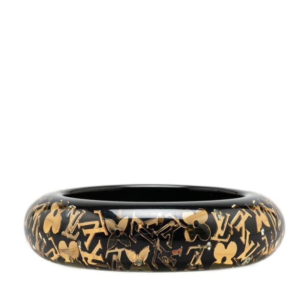 Pre-owned Louis Vuitton Wide Resin Monogram Inclusion GM Black