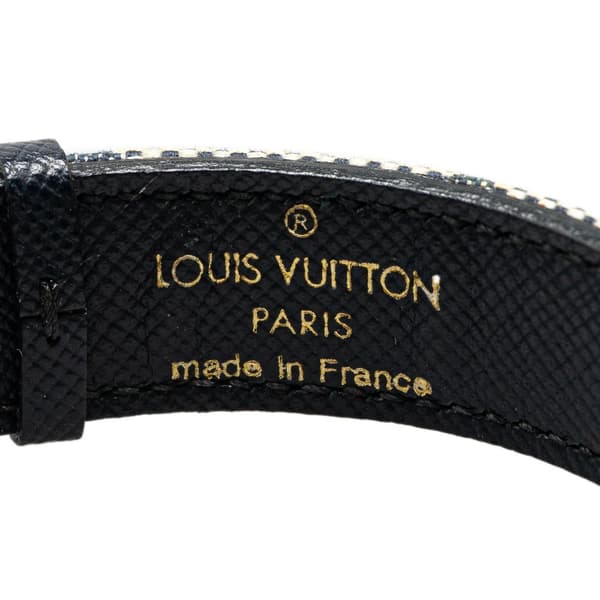 Pre-owned Louis Vuitton Monogram Mini Lin Wish Bracelet Gray