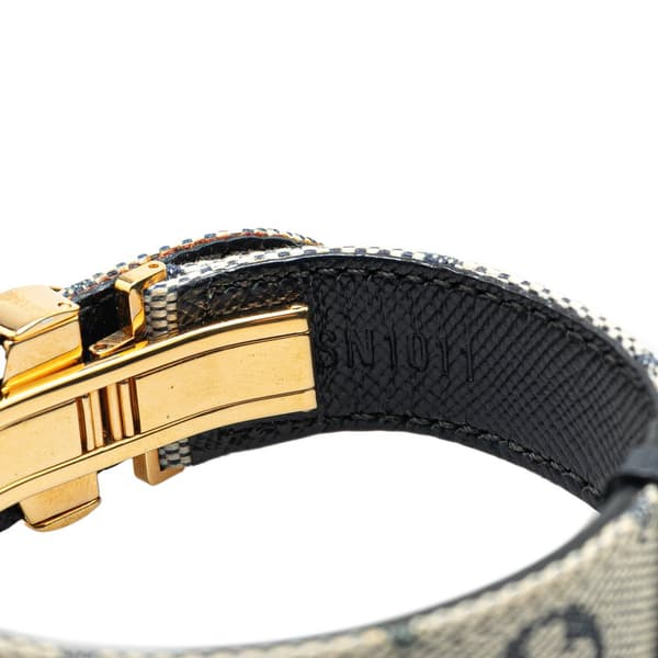 Pre-owned Louis Vuitton Monogram Mini Lin Wish Bracelet Gray