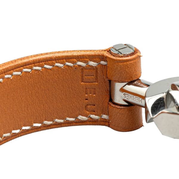 Pre-owned Hermès Barenia Lancelot Bracelet M Brown