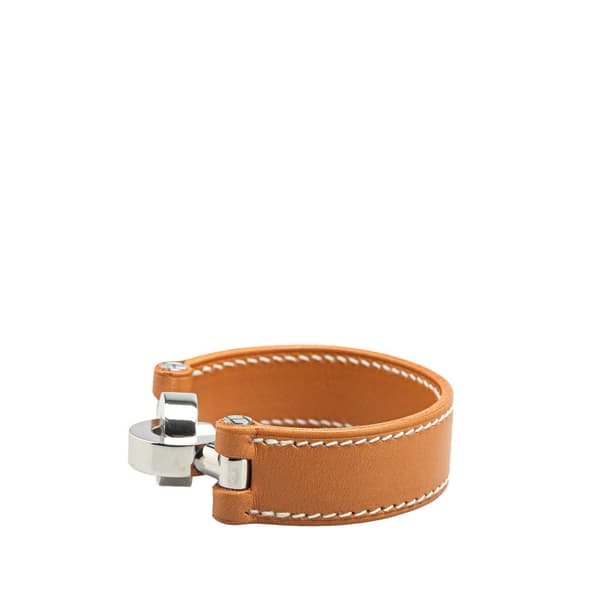 Pre-owned Hermès Barenia Lancelot Bracelet M Brown