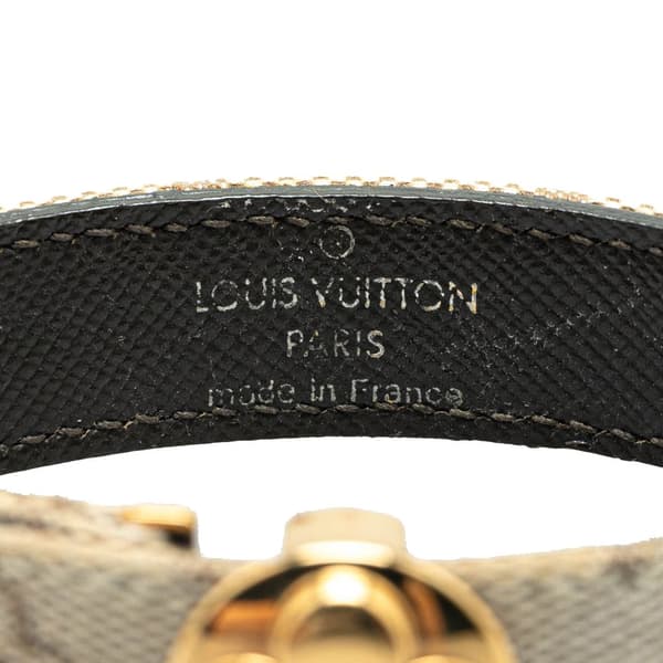 Pre-owned Louis Vuitton Monogram Mini Lin Wish Bracelet Brown