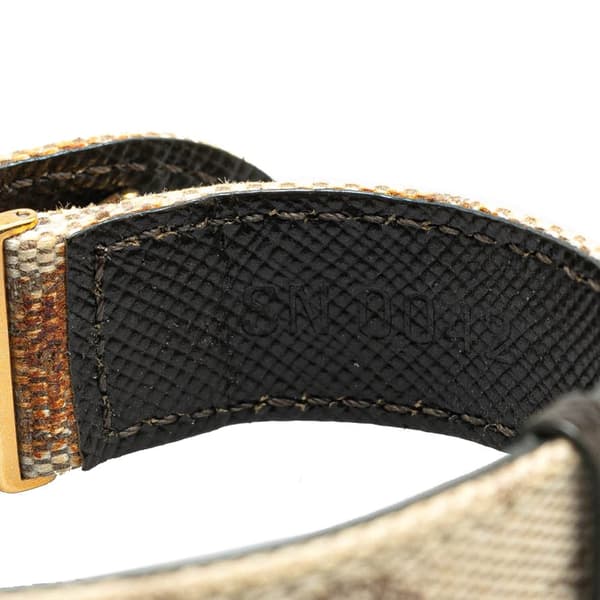 Pre-owned Louis Vuitton Monogram Mini Lin Wish Bracelet Brown