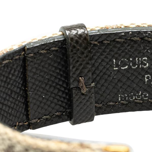 Pre-owned Louis Vuitton Monogram Mini Lin Wish Bracelet Brown