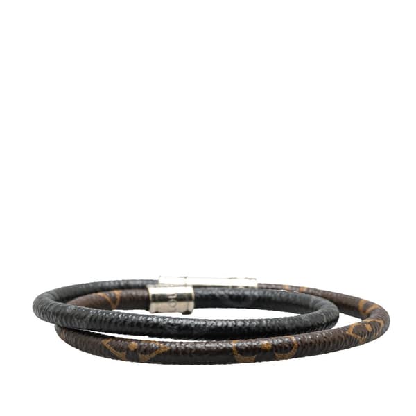 Pre-owned Louis Vuitton Monogram Keep It Double Bracelet Brown