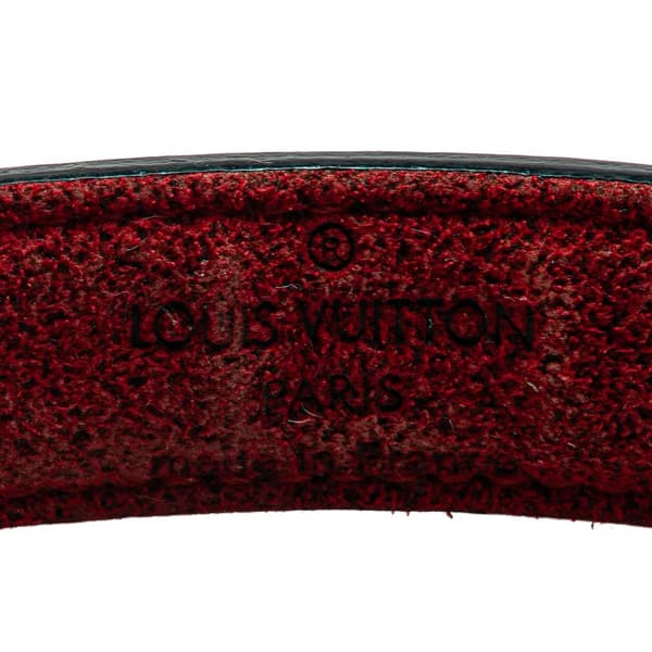 Pre-owned Louis Vuitton Leather Monogram Wish Bracelet Black