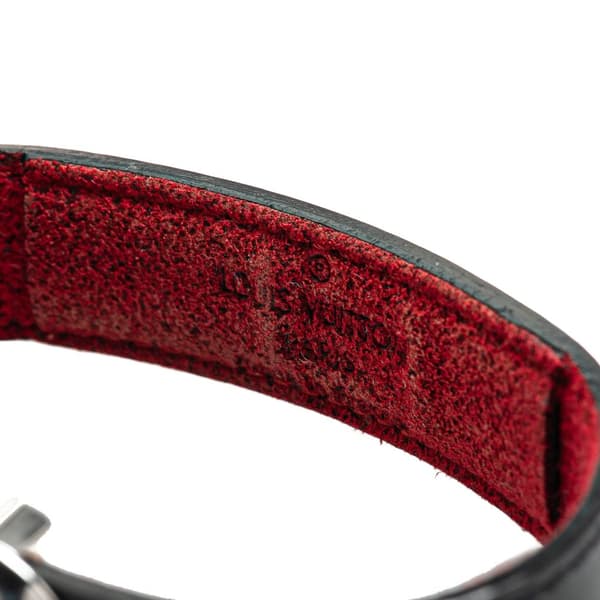 Pre-owned Louis Vuitton Leather Monogram Wish Bracelet Black