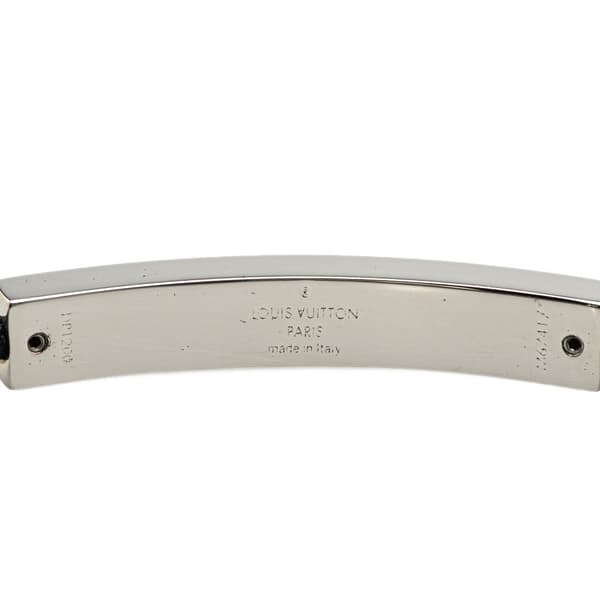 Pre-owned Louis Vuitton Stainless Steel and Nylon LV Space Bracelet Black