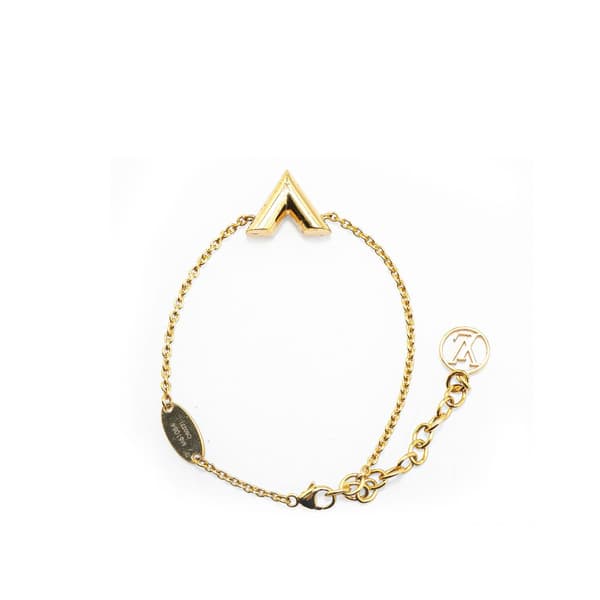 Pre-owned Louis Vuitton Gold Plated Essential V Bracelet Gold