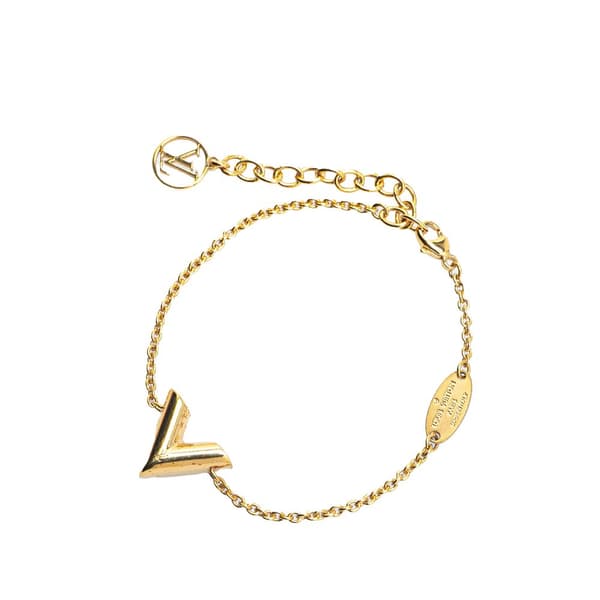 Pre-owned Louis Vuitton Gold Plated Essential V Bracelet Gold