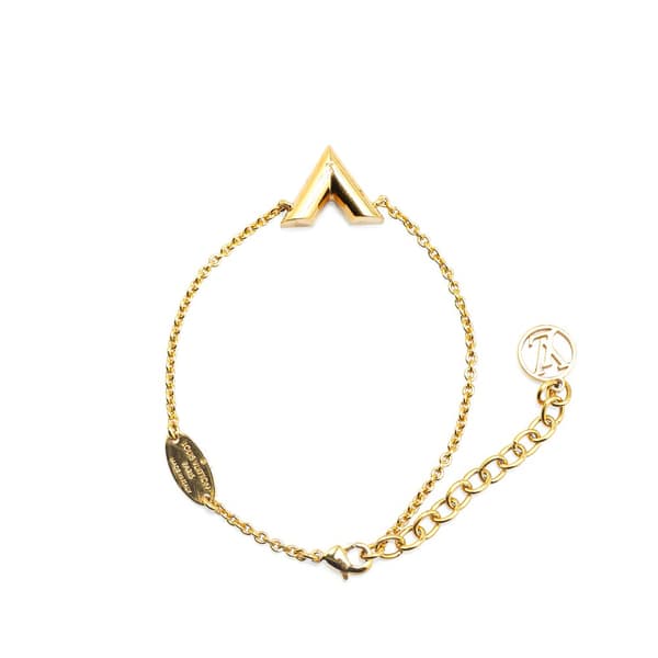 Pre-owned Louis Vuitton Gold Plated Essential V Bracelet Gold